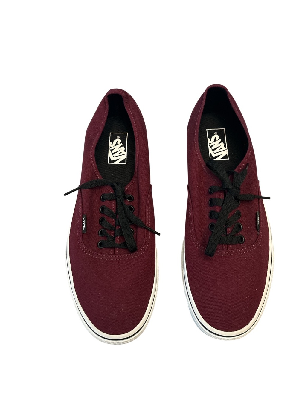Vans Authentic Canvas Sneakers - Maroon with Black Laces